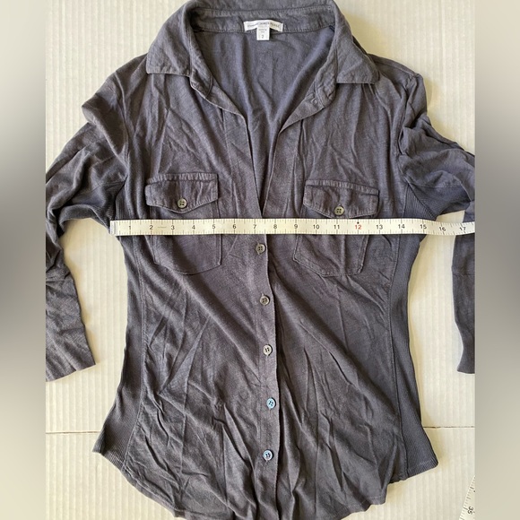 Standard James Perse navy blue sheer slub side Size 2 - Picture 5 of 14